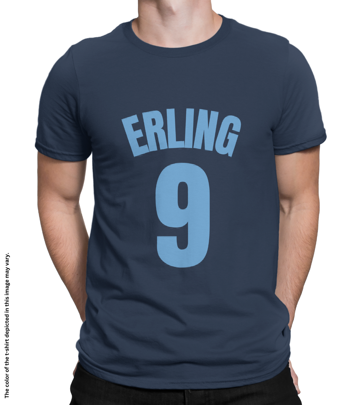 Erling 9 Cotton T-Shirt, Half Sleeve, Unisex, Bio Washed, Ring Spun