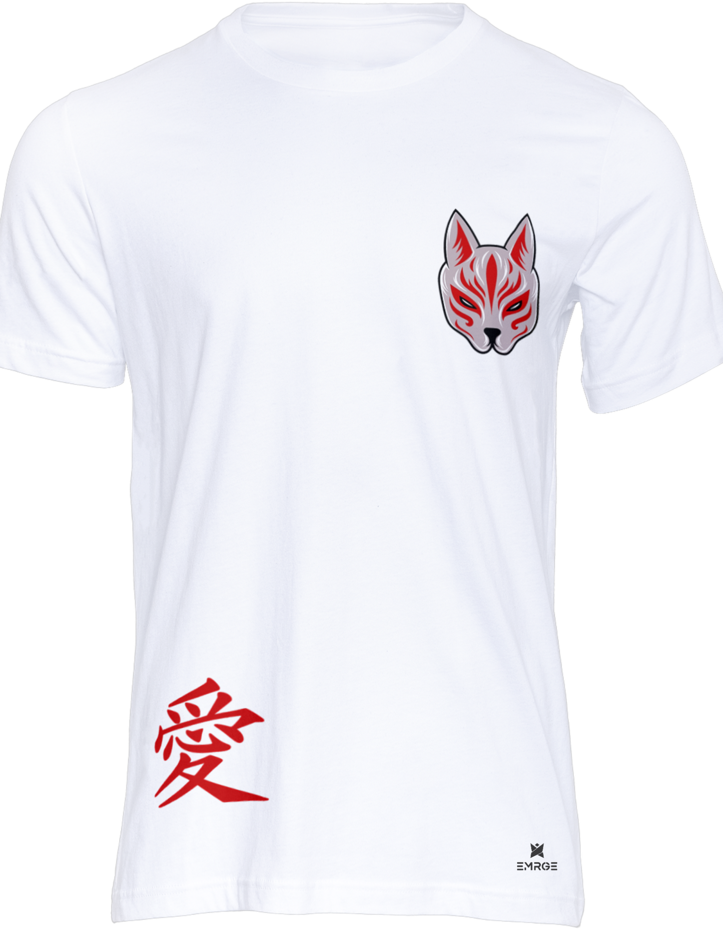Unisex half sleeve t-shirt - Kitsune mask