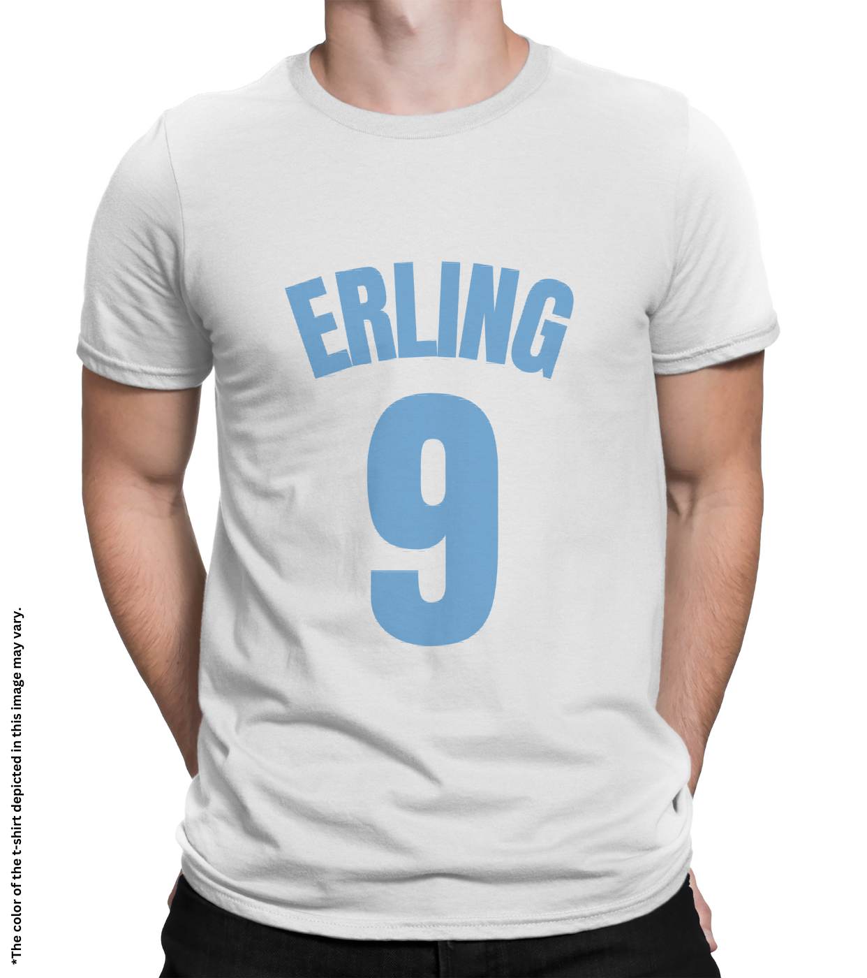 Erling 9 Cotton T-Shirt, Half Sleeve, Unisex, Bio Washed, Ring Spun