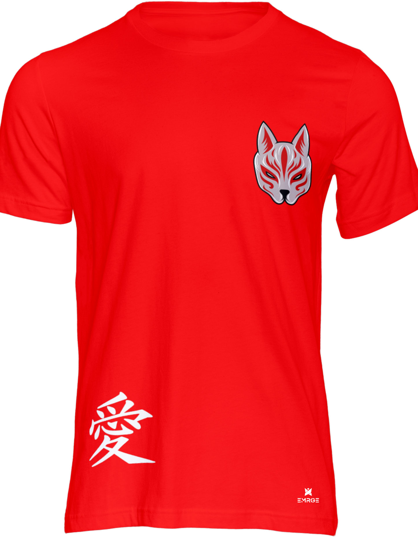 Unisex half sleeve t-shirt - Kitsune mask