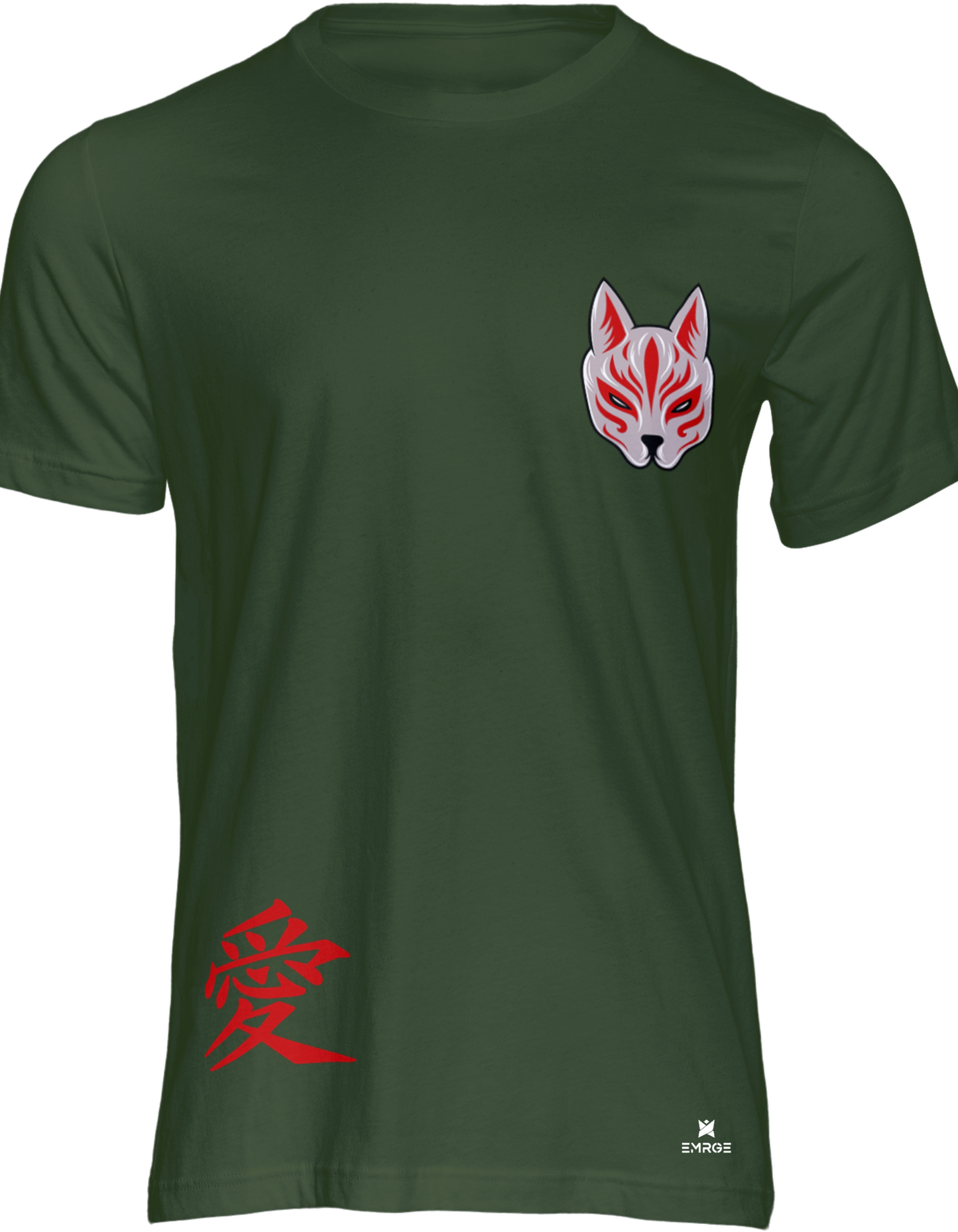 Unisex half sleeve t-shirt - Kitsune mask