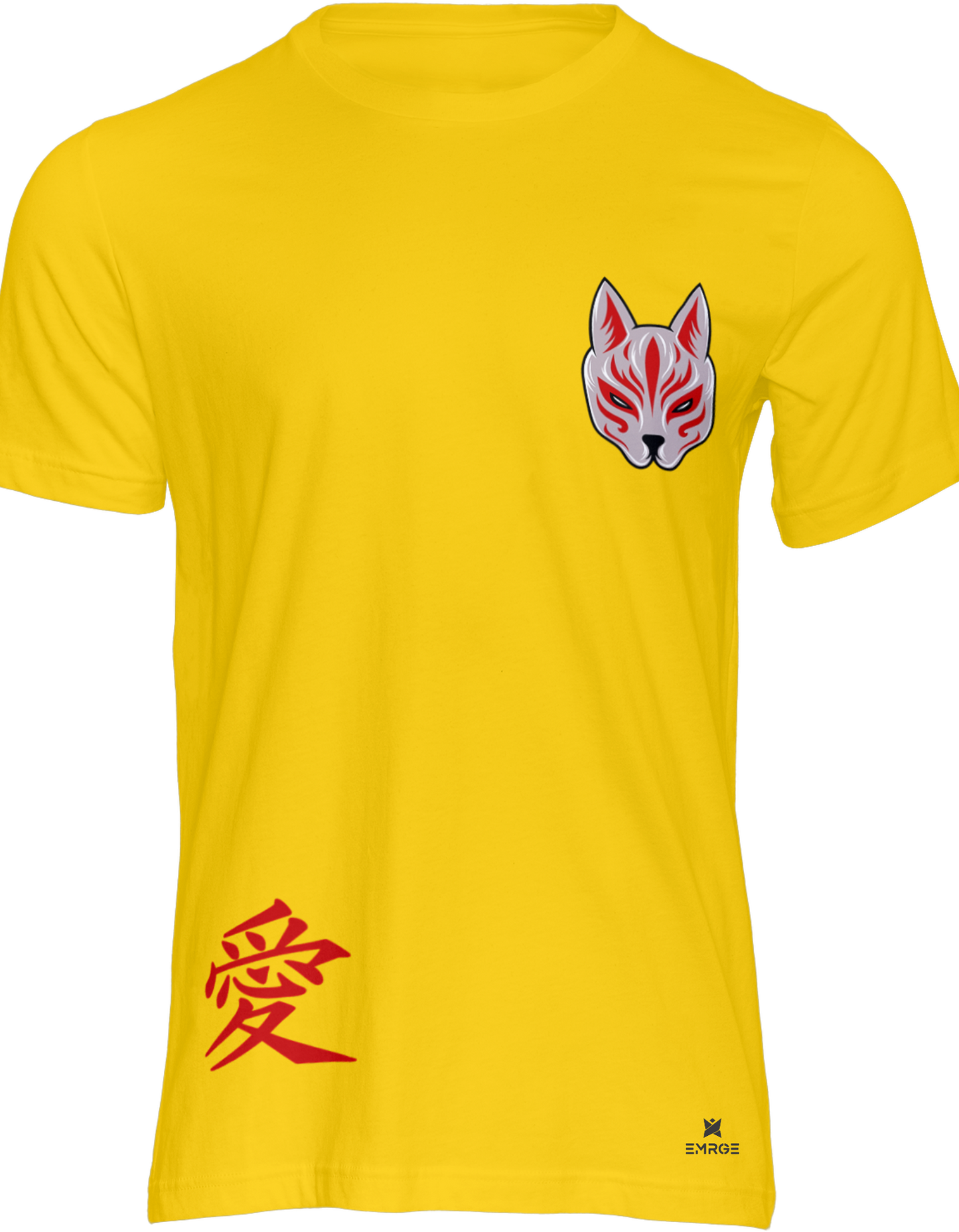 Unisex half sleeve t-shirt - Kitsune mask