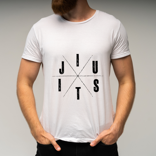 Jiu Jitsu Martial Art Form Branded Round Neck T-shirt