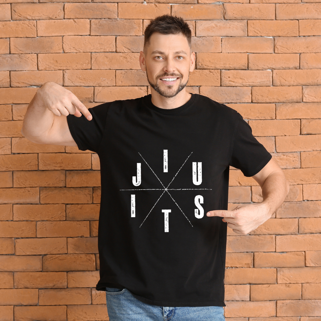 Jiu Jitsu Martial Art Form Branded Round Neck T-shirt