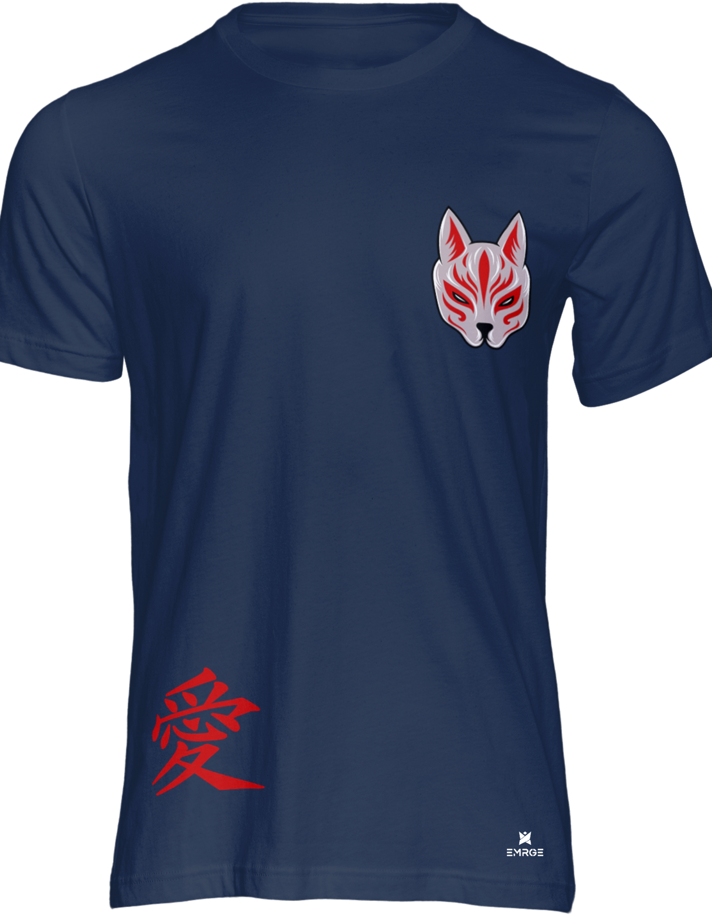 Unisex half sleeve t-shirt - Kitsune mask